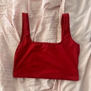 Red crop top